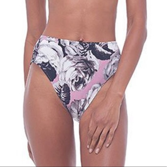 🍀FLASH SALE🍀 NWT Norma Kamali Pink Peonies Bikini Bottom XL - Picture 1 of 4